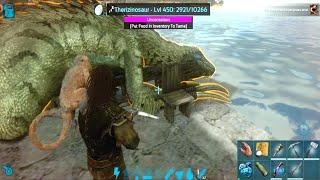 Ark Mobile Max Level Therizinosaurus Trapping & Taming In A Wooden Raft | Therizinosaurus Ability