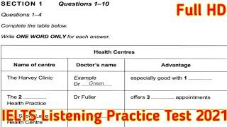 Health Center IELTS Listening  Health Center Listening | IELTS Listening Practice Test 2021 With Ans