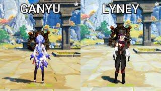 Lyney vs Ganyu! BOW DPS Gameplay Comparison!