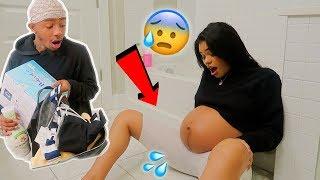 MY WATER BROKE PRANK ON BOYFRIEND!! *FUNNIEST REACTION*