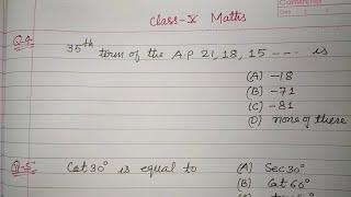 35th term of the AP 21,18, 15,.. is | class 10 maths solutions | JKUT 2024  class 10 maths solutions