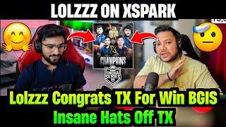 Lolzzz Congrats Team Xspark For Win BGIS  Insane Arena Hats Off TX ️🫡 SouL Bgis | Bgmi