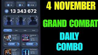 Grand Combat Daily Combo 3 & 4 November 2024 | Grand Kombat Daily Combo Card