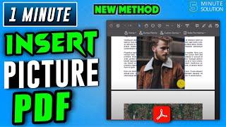 How to insert picture in pdf 2024 | adobe reader Tutorial