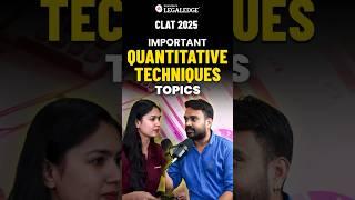 Most Important Topics for Quantitative Techniques for CLAT 2025 #clat2025