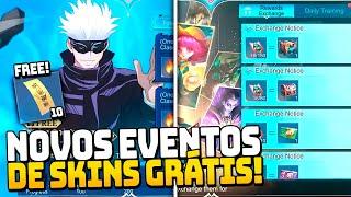 𝗡𝗢𝗩𝗢𝗦 𝗘𝗩𝗘𝗡𝗧𝗢𝗦 𝗗𝗘 𝗦𝗞𝗜𝗡 𝗚𝗥𝗔́𝗧𝗜𝗦! 10 TOKENS FREE JUJTSU! NOVA BOX! MOBILE LEGENDS