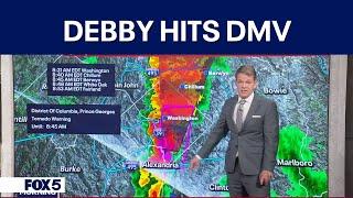 Debby’s remnants hit DMV LIVE updates: Tornado Warning issued for DC