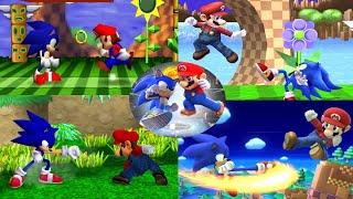 Mario VS Sonic In ALL Super Smash Bros Games (Evolution) (FULL HD 4K)