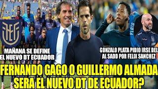 MAÑANA SE DEFINE EL NUEVO DT ECUADOR ¿FERNANDO GAGO O GUILLERMO ALMADASERA EL NUEVO DT DE ECUADOR?