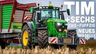 Tim’s erster Tag mit dem neuen 6R 250 + Strautmann | Mais Häckseln im Emsland in UHD