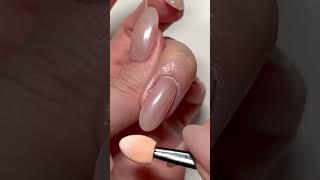 hailey bieber glazed donut nails  easy nude pearl/ chrome gel nail art tutorial!