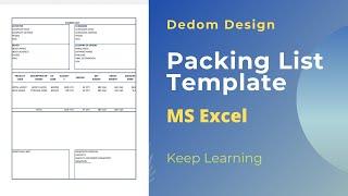 Packing List Template - Excel