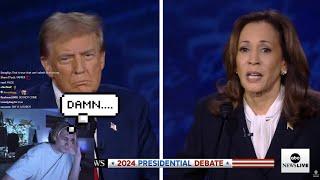 xQc reacts to Kamala Harris Cooking Donald Trump