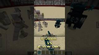 6 Golem VS 2 Warden Minecraft pvp | #minecraft #pvp #music