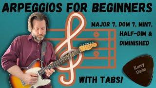 Arpeggios For Guitar | First 5 Shapes for Beginner/Intermediate Players with Notation and TAB