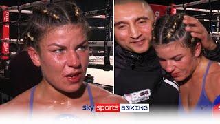 "It means the world to me!" | Kirstie Bavington's emotional reaction after beating April Hunter