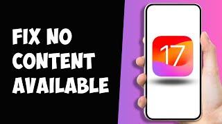 How To Fix No Content Available Photo Widget In iOS 17