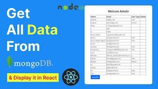 #10 Get/fetch data from mongo db and show it in React JS | Fetch data from mongo | CRUD Mongo Db