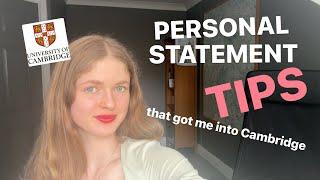 how to write a personal statement!