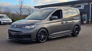 vw caddy mk5 modified Lowered alloys splitter sidebars spoiler leather Remapped