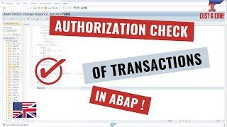 Authorization Check of Transactions in ABAP - 2 Options [english]