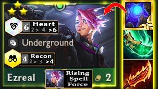 Let`s See How Broken is Ezreal 3 Star 6 Heart 4 Recon with Radiant Mana Blue Blessing | TFT SET 8