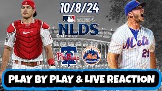 New York Mets vs Philadelphia Phillies Live Reaction | NLDS | GAME 3 | 10/8/24 | Mets vs Phillies