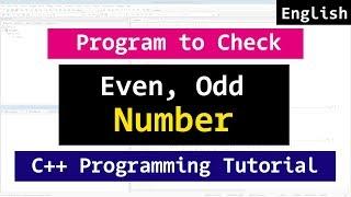 C++ Even or Odd Number Program | CPP video Tutorial