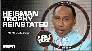  THE RIGHT THING!  Stephen A. loves seeing the Heisman’s return to Reggie Bush | First Take