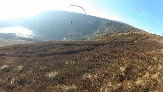 Paragliding at Lough Bray , Ireland 19th February