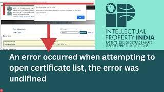 DSC add on IP India for Trademark filing | An error occurred when attempting to open certificate