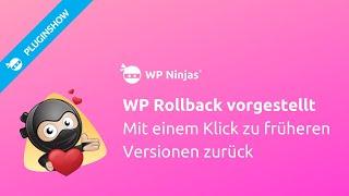 Mit WP Rollback Plugin- und Theme-Updates rückgängig machen