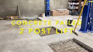 Concrete requirements for a 2 post lift.