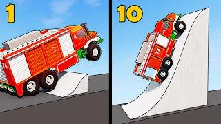 Firetruck vs. Highest Jump Block in BeamNG.drive