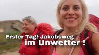 JAKOBSWEG ABENTEUER - Mein erster Tag im UNWETTER! Travelvlog - andreaabaam