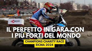 Andrea Perfetti alla Champions Charity Race con la Honda Africa Twin - EICMA 2024