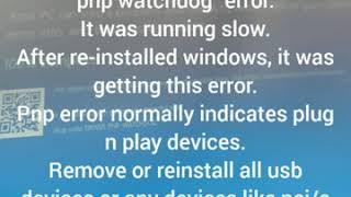 Windows 10 driver pnp watchdog blue screen error