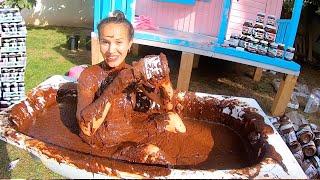 I fill my bathtub with 600 pounds of NUTELLA!