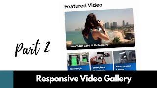 How To Design A Video Gallery For Your Website Using HTML, CSS & JS - Part 2