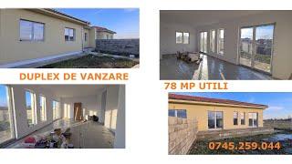 Duplex de vanzare parter cu doua dormitoare - 78 mp utili .100 mp construiti  Mosnita Noua Timis