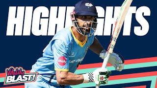 Shan Masood & Joe Root Hit Crucial Runs | Yorkshire v Lancashire - Highlights | Vitality Blast 2024