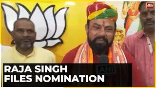 BJP's Hyderabad Strongman Raja Singh Files Nomination For Telangana Assembly Polls