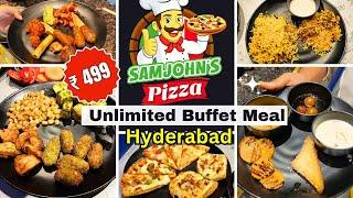 Samjohn's Pizza Kukatpally Hyderabad |Best Unlimited Pizza Buffet@Rs 499 | Samjohn's pizza Hyderabad