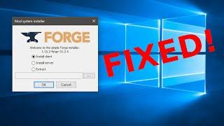 Minecraft Forge Installer .jar doesn't run - Fixed 2020 Windows 10