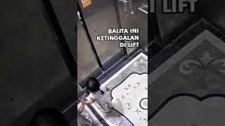 Bayi tersesat di dalam lift