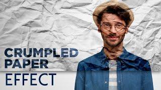 How to create a crumpled paper effect in photoshop | Photoshop tutorial