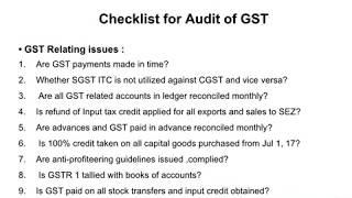 Checklist for Audit of GST FY 2017-18, GST AUDIT CHECKLIST, GSTR-9C AUDIT FORMAT, GST AUDIT FORM,