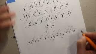 Copperplate Script practice with a straight holder - Calligraphy by Telmo Nunes