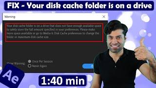 Your disk cache folder is on a drive After Effects - FIX