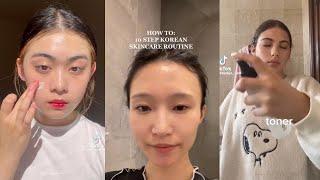  Korean Skincare Routine For Flawless Skin | AM and PM | TikTok Compilation 